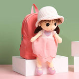 Doll Plush Kids Backpack School Bag