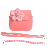 Floral Kids Coin Purse Mini Wallet Small Pearl Pouch Crossbody Bag