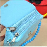 Floral Kids Coin Purse Mini Wallet Small Pearl Pouch Crossbody Bag