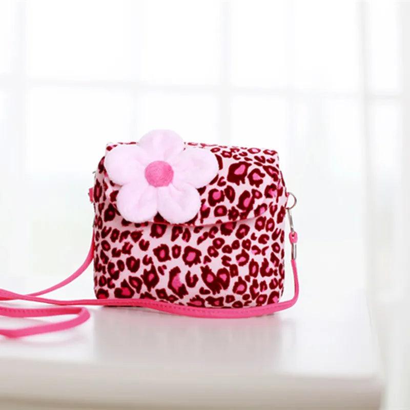 Floral Kids Coin Purse Mini Wallet Small Pearl Pouch Crossbody Bag
