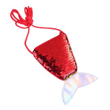 Mermaid Tail Sequins Coin Purse Crossbody Bag for Girls