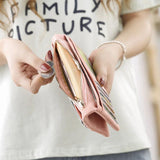 Women's Long Wallet with Frosted Buckle
