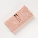 Women's Long Wallet with Frosted Buckle