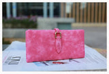 Women's Long Wallet with Frosted Buckle