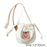 Lovely Bear Dinosaur Baby Shoulder Bag Children Drawstring Coin Purse Handbag