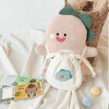 Lovely Bear Dinosaur Baby Shoulder Bag Children Drawstring Coin Purse Handbag