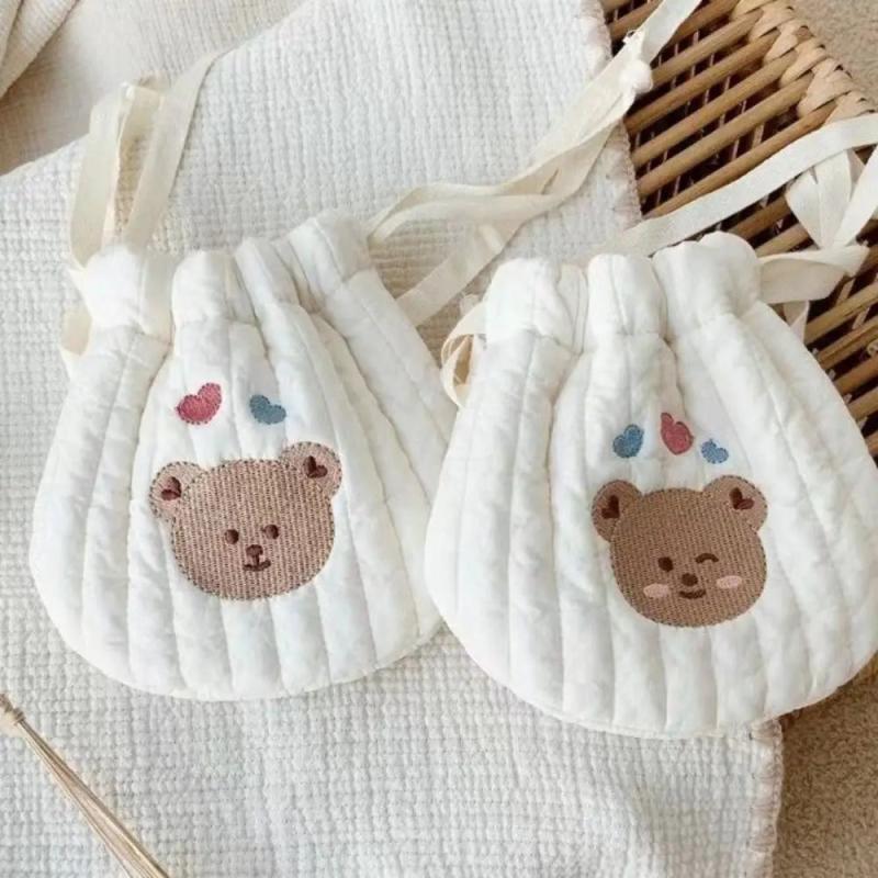 Lovely Bear Dinosaur Baby Shoulder Bag Children Drawstring Coin Purse Handbag