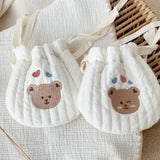 Lovely Bear Dinosaur Baby Shoulder Bag Children Drawstring Coin Purse Handbag