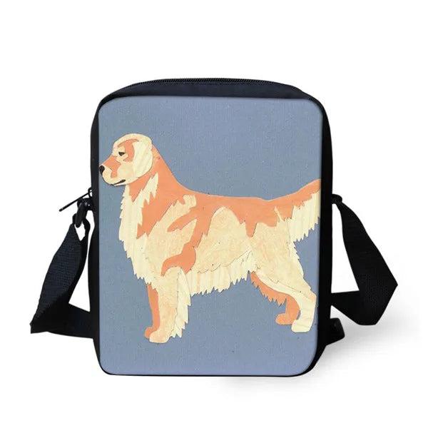 Golden Retriever Messenger Bag for Boys