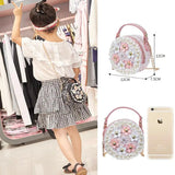 Hot Pearl Flower Chain PU Shoulder Bag Messenger Bag Girls Crossbody Bag