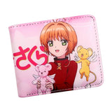 Cardcaptor Sakura Wallet Pink Anime Girl Purse with Coin Pocket