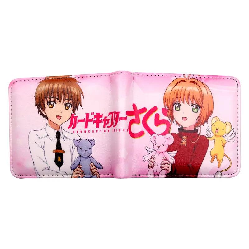 Cardcaptor Sakura Wallet Pink Anime Girl Purse with Coin Pocket