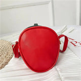 Girls Sequin Zipper Handbag PU Leather Fruit Shape Messenger Bag
