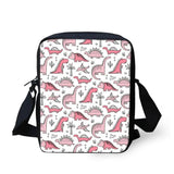 Dinosaur Child Shoulder School Square Messenger Bag Animal Kids Crossbody