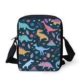 Dinosaur Child Shoulder School Square Messenger Bag Animal Kids Crossbody