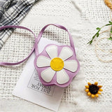 Baby Girls Flower Coin Purse Crossbody Bag PU Leather Kids Shoulder Wallet