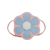 Baby Girls Flower Coin Purse Crossbody Bag PU Leather Kids Shoulder Wallet