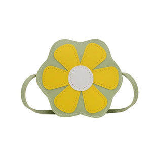 Baby Girls Flower Coin Purse Crossbody Bag PU Leather Kids Shoulder Wallet