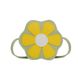 Baby Girls Flower Coin Purse Crossbody Bag PU Leather Kids Shoulder Wallet