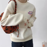 Corduroy Bucket Shoulder Bag - Love Heart Pattern