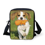 Boxer Dog Shoulder Messenger Bag Crossbody School Supplies