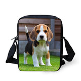 Boxer Dog Shoulder Messenger Bag Crossbody School Supplies