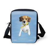 Boxer Dog Shoulder Messenger Bag Crossbody School Supplies