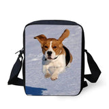 Boxer Dog Shoulder Messenger Bag Crossbody School Supplies