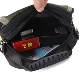 Haoshuai Men's Shoulder Bag Nylon Messenger Sports Backpack