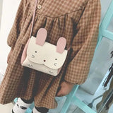 Cat Shoulder Bag PU Leather Girls Coin Purse Pack Kids Cartoon One Shoulder Pouc