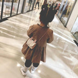 Cat Shoulder Bag PU Leather Girls Coin Purse Pack Kids Cartoon One Shoulder Pouc