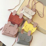 Cat Shoulder Bag PU Leather Girls Coin Purse Pack Kids Cartoon One Shoulder Pouc