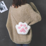 Bear Paw Plush Shoulder Bag Kids Coin Purse Crossbody Bag