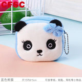 Cartoon Animal Boys Plush Coin Purse Zipper Coin Bags - Mini Handbag Gift
