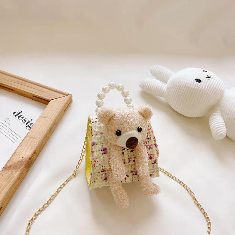 Girls Woolen Bunny Chain Shoulder Bag Messenger Bag