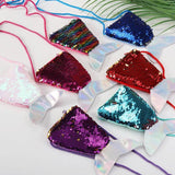 Sequins Mermaid Coin Purse Kids Crossbody Mini Bag