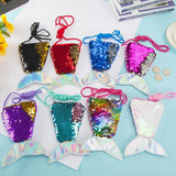 Sequins Mermaid Coin Purse Kids Crossbody Mini Bag