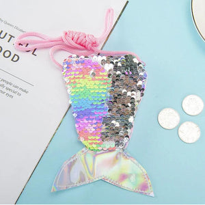 Sequins Mermaid Coin Purse Kids Crossbody Mini Bag