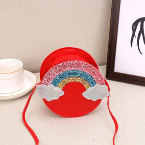 Kids Rainbow Coin Purse Mini Messenger Bag Clutch Bag