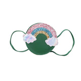 Kids Rainbow Coin Purse Mini Messenger Bag Clutch Bag