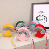 Kids Rainbow Coin Purse Mini Messenger Bag Clutch Bag