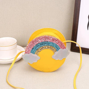 Kids Rainbow Coin Purse Mini Messenger Bag Clutch Bag
