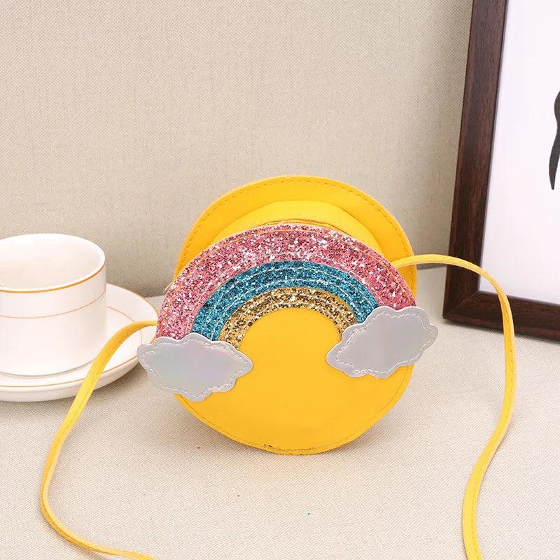 Kids Rainbow Coin Purse Mini Messenger Bag Clutch Bag