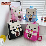 Feeddi Kindergarten Backpack Cartoon Bear Lightweight Bag