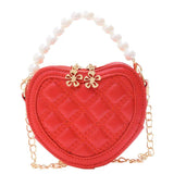 Kids Mini Heart Crossbody Bag Little Girls Leather Purse Baby Coin Pouch