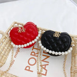 Kids Mini Heart Crossbody Bag Little Girls Leather Purse Baby Coin Pouch