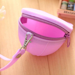 Cute Coin Purse Cartoon Candy Baseball Cap Coin Case Mini Key Case Silicone Sma