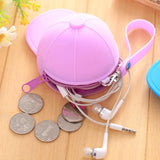 Cute Coin Purse Cartoon Candy Baseball Cap Coin Case Mini Key Case Silicone Sma