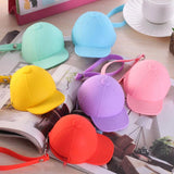 Cute Coin Purse Cartoon Candy Baseball Cap Coin Case Mini Key Case Silicone Sma