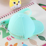 Cute Coin Purse Cartoon Candy Baseball Cap Coin Case Mini Key Case Silicone Sma